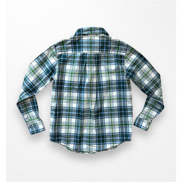 Janie and Jack Plaid Poplin Dress Shirt, Size 7 - Picture 2 of 7